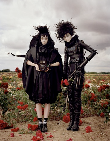 Illustration for article titled Tim Burton Plays Dress Up in Harper's Fashion Spread